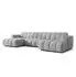 Masseno AENIS Ecksofa U-Form, Strukturstoff, hellgrau (800002130522)