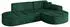 ALTDECOR TARO-L1 Ecksofa L-Form Velours dunkelgrün (800001936171)