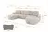 ALTDECOR Lira-U Wohnlandschaft U-Form mit Schlaffunktion & Bettkasten, creme (800001616840)