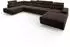 Masseno GAIAN Wohnlandschaft U-Form, Velours, braun, mit Schlaffunktion (800002130706)