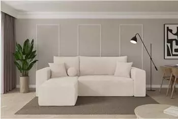 ALTDECOR SENO-L Ecksofa mit Schlaffunktion, L-Form, beige, 249x139x85cm (800002085869)