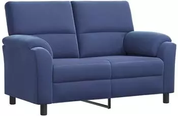 vidaXL Sofa Samt, polizeiblau, 154x85x93cm