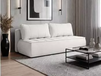 Beautysofa Doris Schlafsofa 2-Sitzer mit Bettkasten, creme, 210cm (800001886275)