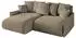 ALTDECOR ONESK-L-v1 Ecksofa mit Schlaffunktion L-Form braun Velours (800001936300)