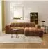 Masseno TISI Ecksofa L-Form, Chenille, hellbraun (800002130525)