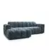 Masseno TISI Ecksofa L-Form, Chenille, blau, 274x165cm (800002130322)