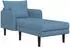 vidaXL Übergroße Chaiselongue, blau, Kordsamt
