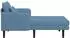 vidaXL Übergroße Chaiselongue, blau, Kordsamt