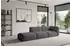 ALTDECOR MIRA-S3 modulares Sofa mit Ottomane rechts, grau Bouclé, 296x89x70cm (800002003580)