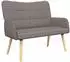 vidaXL 2-Sitzer Sofa Stoff, taupe, 115x61x87cm