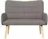 vidaXL 2-Sitzer Sofa Stoff, taupe, 115x61x87cm
