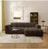 Masseno TISI Ecksofa L-Form, Strukturstoff braun, 274x165cm (800002130481)