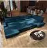 Masseno Gaian Ecksofa U-Form Velours blau mit Schlaffunktion (800002130579)