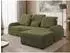 Mirjan24 Soreno Eckschlafsofa L-Form rechts, grün, Bettkasten (800002107627)