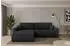 ALTDECOR BERY-L Ecksofa mit Schlaffunktion Velours, schwarz, 276x193x88cm (800002085641)