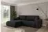 ALTDECOR BERY-L Ecksofa mit Schlaffunktion Velours, schwarz, 276x193x88cm (800002085641)