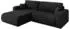 ALTDECOR BERY-L Ecksofa mit Schlaffunktion Velours, schwarz, 276x193x88cm (800002085641)
