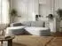 WFL GROUP Hana Ecksofa L-Form 3-Sitzer, Bouclé, hellgrau (800002100723)