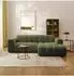Masseno TISI Ecksofa L-Form, Strukturstoff olivgrün, 274x165cm (800002130476)