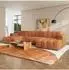Masseno AENIS Ecksofa U-Form, Strukturstoff, orange (800002130520)
