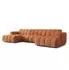 Masseno AENIS Ecksofa U-Form, Strukturstoff, orange (800002130520)