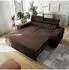 Masseno Solan Schlafsofa Velours-Stoff braun (800002130306)