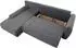 Beautysofa Dallas Eckschlafsofa L-Form mit Bettkasten, Velour, dunkelgrau, Ottomane links, 255x175cm (800001979192)