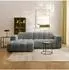 Masseno TISI Ecksofa L-Form, grau, Strukturstoff, 274x165cm (800002130715)