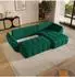 Masseno OLSI Ecksofa L-Form, grüner Velours, Schlaffunktion, 285x148cm (800001819401)
