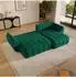 Masseno OLSI Ecksofa L-Form, grüner Velours, Schlaffunktion, 285x148cm (800001819401)