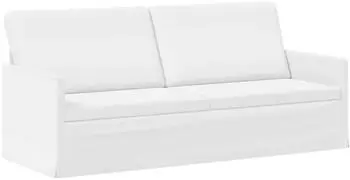 vidaXL 3-Sitzer Sofa Stoff wei&szlig; 190x81x82cm