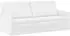 vidaXL 3-Sitzer Sofa Stoff weiß 190x81x82cm