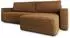 Masseno Telin Ecksofa Kordstoff orange mit Schlaffunktion (800001532822)