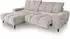 Beautysofa Marco Mini Ecksofa L-Form links, Chenille beige, elektrische Sitztiefenverstellung (800002102731)