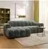 Masseno TISI Ecksofa L-Form, Chenille, grau, 274x165cm (800002130330)