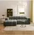 Masseno TISI Ecksofa L-Form, Chenille, grau, 274x165cm (800002130330)