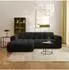 Masseno TISI Ecksofa L-Form, Strukturstoff, schwarz, 274x165cm (800002130721)