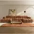 Masseno AENIS Ecksofa U-Form, Chenille, hellbraun (800002130559)