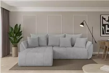 ALTDECOR TOKO-L Ecksofa mit Schlaffunktion L-Form 277x194x86cm grau (800002085722)