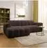 Masseno TISI Ecksofa L-Form, Strukturstoff braun, 274x165cm (800002130713)