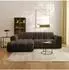 Masseno TISI Ecksofa L-Form, Strukturstoff braun, 274x165cm (800002130713)