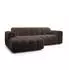 Masseno TISI Ecksofa L-Form, Strukturstoff braun, 274x165cm (800002130713)