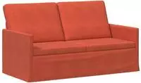 vidaXL 2-Sitzer Sofa Rot-Orange 150 x 81 x 82 cm Cordstoff