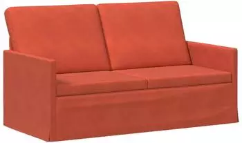 vidaXL 2-Sitzer Sofa rot-orange, Cordstoff, 150x81x82cm