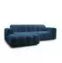 Masseno TISI Ecksofa L-Form, blau, Strukturstoff, 274x165cm (800002130712)