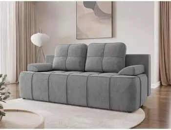 Mirjan24 Schlafsofa Lover mit Bettkasten, graphit, 202x95x95cm (Mela 50)