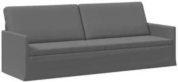 vidaXL 3-Sitzer Sofa dunkelgrau, Stoff, 220x81x82cm