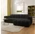 Masseno TISI Ecksofa L-Form, Strukturstoff, schwarz (ARAGON 99)