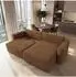 Masseno Belise Ecksofa L-Form, Chenille, braun, mit Schlaffunktion (800001588882)