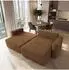 Masseno Belise Ecksofa L-Form, Chenille, braun, mit Schlaffunktion (800001588882)